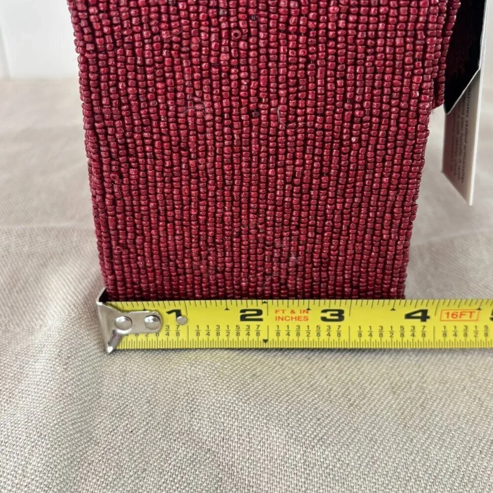 Made in India Bow Hand Held Bag - Maroon - Picture 12 of 13